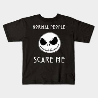 Normal People Scare Me Jack Skellington Nightmare Before Christmas Halloween Kids T-Shirt